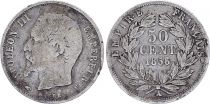 France 50 Centimes Napoleon III - 1858 A Paris - Silver