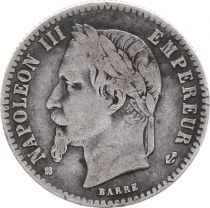 France 50 Centimes Napoléon III - Tête laurée 1869 BB Strasbourg