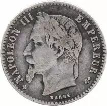 France 50 Centimes Napol&eacute;on III - T&ecirc;te laur&eacute;e 1869 BB Strasbourg