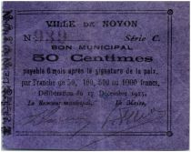 France 50 Centimes Noyon City - 1915