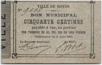 France 50 Centimes Noyon Ville - 1914