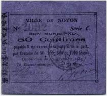 France 50 Centimes Noyon Ville - 1915