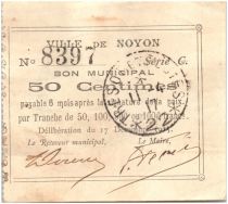 France 50 Centimes Noyon Ville - 1915