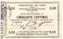 France 50 Centimes Oisy Bon Municipal - 1915