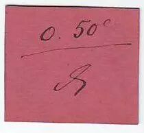 France 50 Centimes Paris Parmacie F BARGALLO