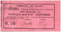 France 50 Centimes Regny Bon Municipal - 1915