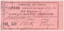France 50 Centimes Regny Commune - 1915