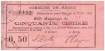 France 50 Centimes Regny Commune - 1915