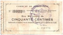France 50 Centimes Seboncourt Commune - 1915