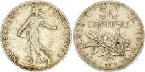 France 50 Centimes Semeuse - 1897 - Silver