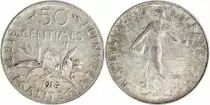 France 50 Centimes Semeuse - 1914 Silver