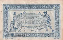 France 50 Centimes Tr&eacute;sorerie aux arm&eacute;es - 1919 S&eacute;rie S - TTB