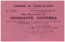 France 50 Centimes Tugny-Et-Pont City - 1914