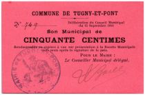 France 50 Centimes Tugny-Et-Pont Commune - 1914