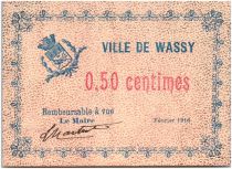France 50 Centimes Wassy City - 1916