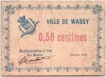 France 50 Centimes Wassy City - 1916