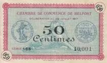 France 50 Cents - Belfort Chamber of Commerce - 28-07-1917 - Serial 135