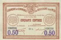 France 50 Cents - Boulogne sur Mer Chamber of Commerce- 1914 - Serial C