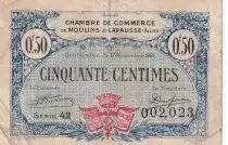 France 50 cents - Chamber of  Commerce - Moulins et Lapalisse - 17-11-1921 - Série 42