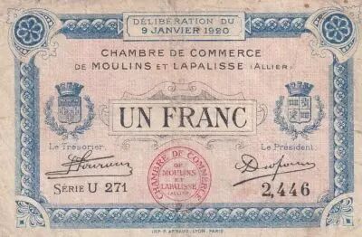 France 50 cents - Chamber of  Commerce - Moulins et Lapalisse - 17-11-1921 - S�rie 42