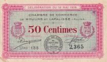 France 50 cents - Chamber of  Commerce - Moulins et Lapalisse -12-05-1916 - S&eacute;rie 135