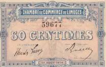 France 50 Cents - Chamber of Commerce -  Limoges  - 17-04-1914