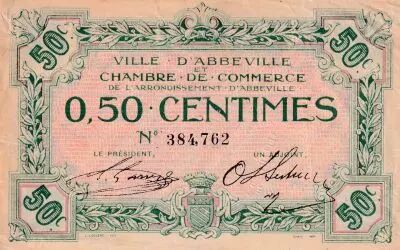 France 50 Cents - Chamber of Commerce - Abbeville