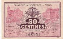 France 50 Cents - Chamber of commerce - Le Mans - 24-01-1922 - Serial 4