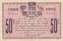 France 50 Cents - Chamber of commerce - Le Mans - 24-01-1922 - Serial 4