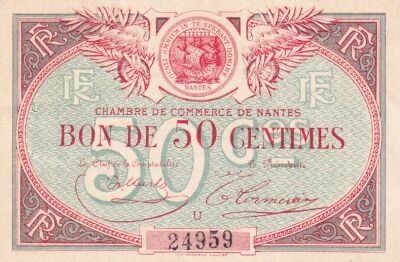 France 50 Cents - Chamber of Commerce - Nantes - S�rie U