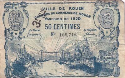 France 50 Cents - Chamber of Commerce - Rouen - 3rd serie - 1920
