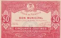France 50 cents - City of Vertus - 01-05-1917