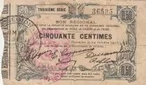 France 50 Cents - Fourmies - Regional Coupon  - 24-10-1915 - Third Serial