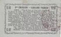 France 50 Cents - Laon - Regional Coupon - 16-06-1916 - Serial 39