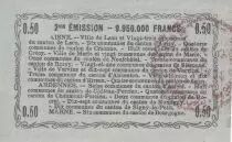 France 50 Cents - Laon - Regional Coupon - 16-06-1916 - Serial 39