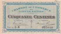 France 50 Cents - Lons-le-Saunier - Chambre de Commerce - 1920 - S&eacute;rie C-K