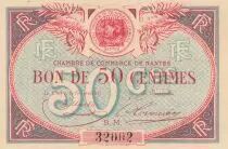 France 50 Cents - Nantes - Chamber of Commerce - 1918 - Serial BM