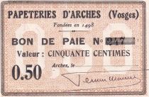 France 50 Cents - Papeteries d\'Arches - P.88-01