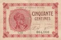 France 50 Cents - Paris Chamber of Commerce - 1920 - Serial C.13