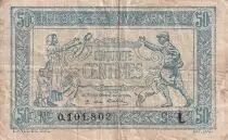 France 50 Cents - Tr&eacute;sorerie aux arm&eacute;es - 1917 - Serial L - VG to F - M.1