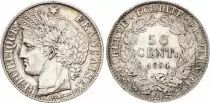 France 50 Cents Ceres - Third Republic - 1894 A  Paris - Silver