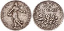 France 50 Cents Semeuse - 1898 - Silver