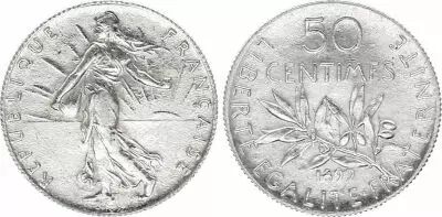 France 50 Cents Semeuse - 1899 - Silver