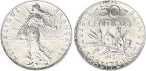 France 50 Cents Semeuse - 1915 - Silver