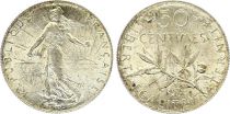 France 50 Cents Semeuse - 1916 - Silver