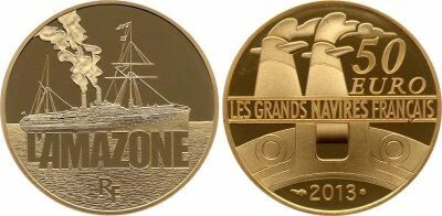 France 50-Euro Gold Coin - The Amazon - 2013