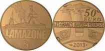 France 50 euros Or - L\'Amazone - 2013