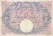 France 50 F Bleu et Rose