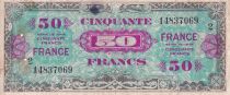 France 50 Francs - Allied Military Currency - 1945 - Serial 2 - P.122