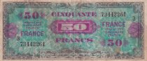 France 50 Francs - Allied Military Currency - 1945 - Serial 3 - P.122